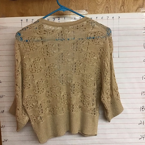 APT 9 women's cardigan for a top or dress sz L beige or gold or cream - Picture 2 of 3